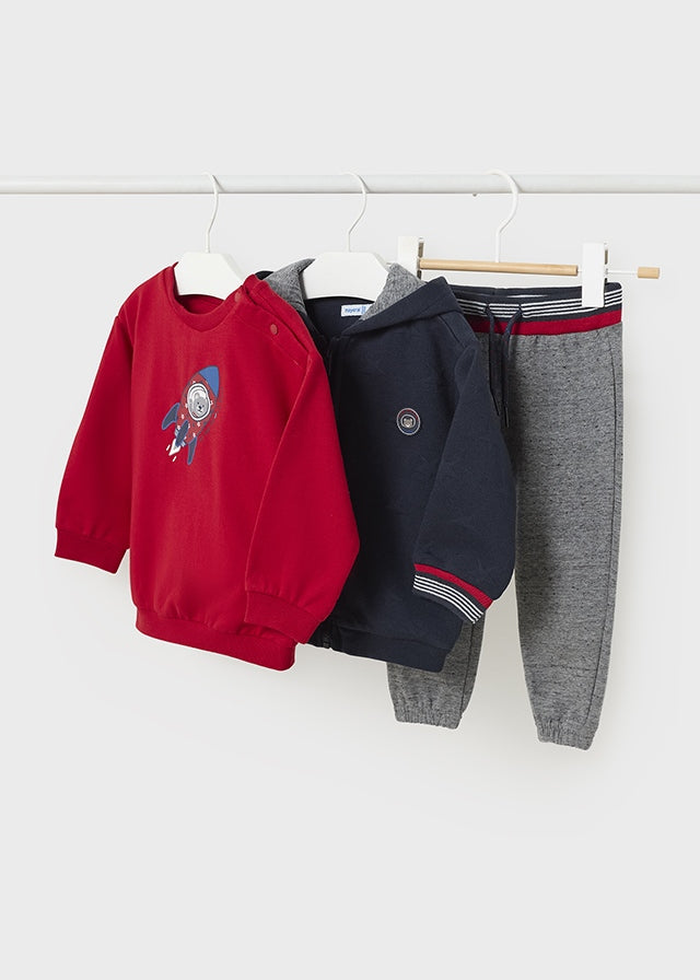 Mayoral Boys Red & Grey Tracksuit