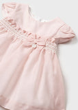 Mayoral Baby Girls Pale Pink Dress & Pants Set