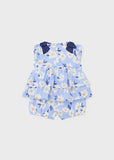 Mayoral Girls Blue Floral Shorts Set