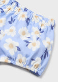 Mayoral Girls Blue Floral Shorts Set
