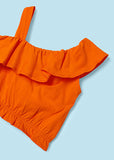 Mayoral Orange Crepe Shorts Set