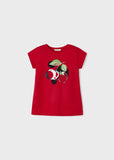 MAYORAL RED COTTON GIRLS T-SHIRT