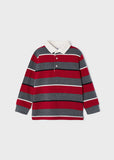 MAYORAL RED & GREY STRIPED RUGBY SHIRT