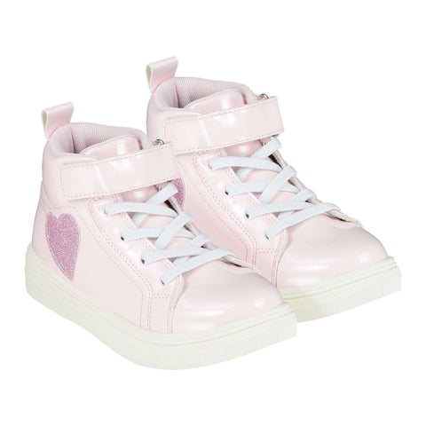 A DEE PINK HIGH TOP TRAINERS