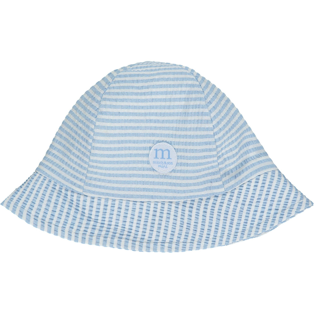 Mitch & Son Blue Striped Sun Hat, Boys