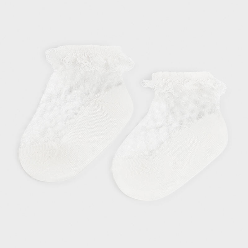 MAYORAL Ivory Plumeti Socks